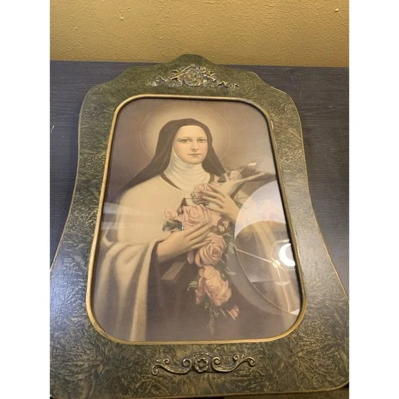 Vintage St. Therese Of Lisieux Ornate Framed Print, 8 X 10 Picture Flowers - Picture 11 of 12